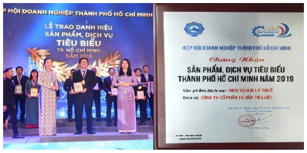 Trí Luật được trao tặng danh hiệu "Sản phẩm dịch vụ tiêu biểu TPHCM năm 2019