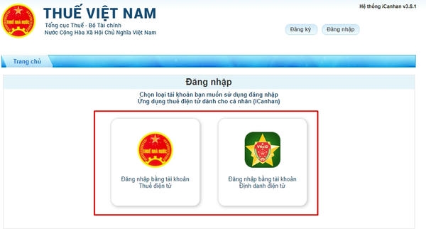 Truy cập vào hệ thống thuế Việt Nam