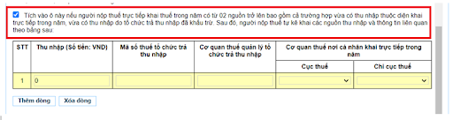 Người nộp thuế có 2 nguồn thu nhập